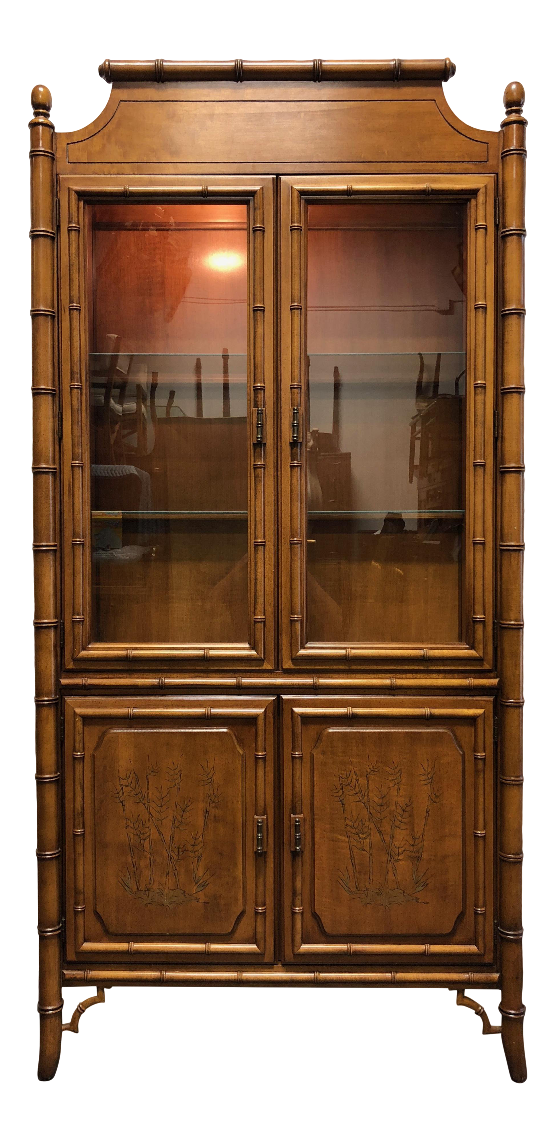 Asian bamboo wood cabinet Master chef asian recipe